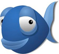 Bluefish editor icon representing a lightweight code-first HTML editing tool